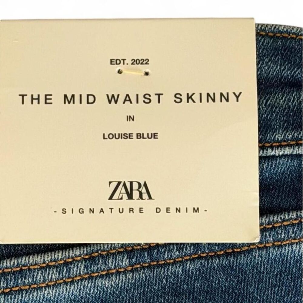 Zara Women's Mid Rise Skinny Louise Jeans Size 6 - Picture 2 of 8